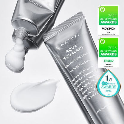[Ive Liz Pick] S. Nature Aqua Squalane Moisture Cream 60ml Double Promotion (+Glowing Mirror)