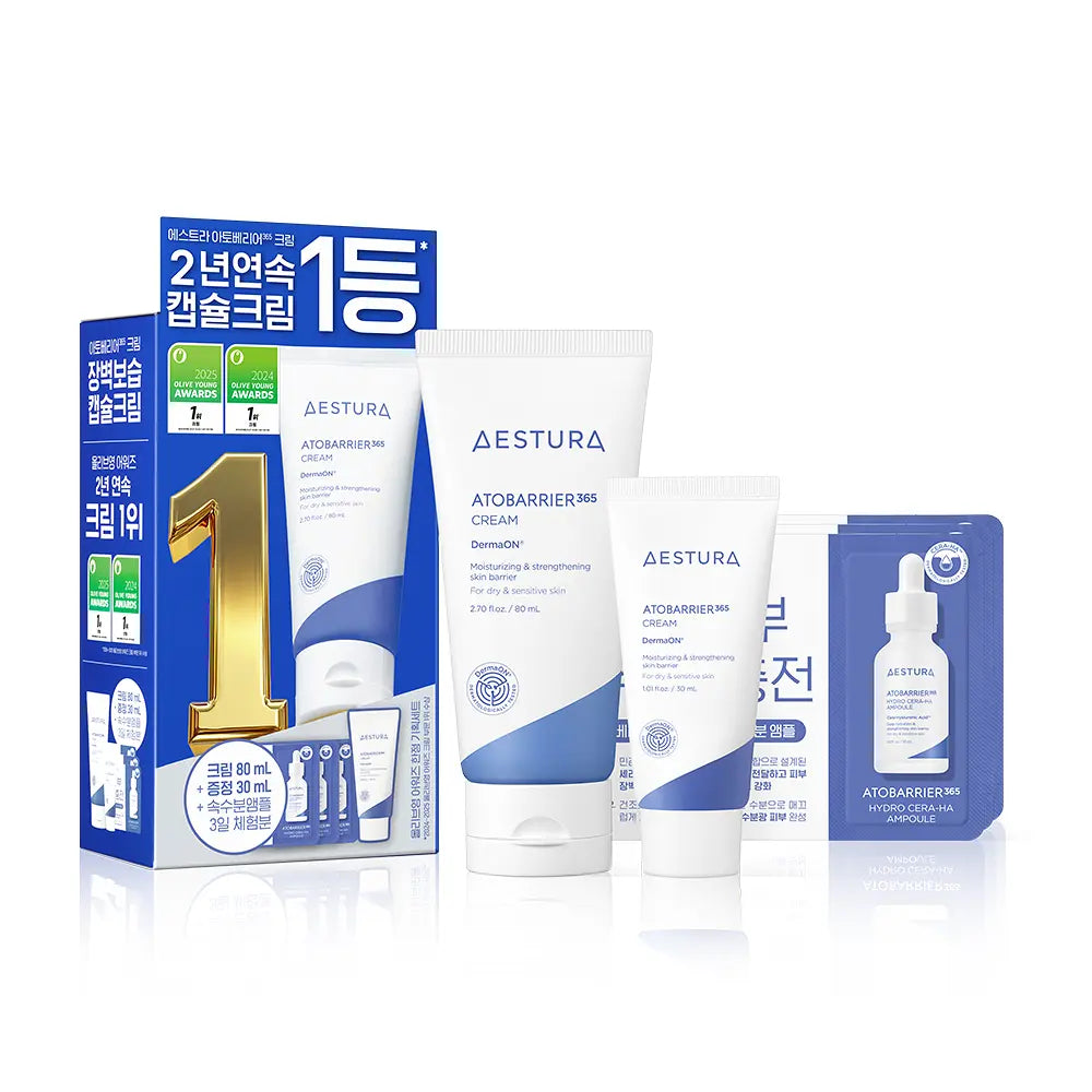 [BTS Jimin Pick] Aestura Atobarrier 365 Cream 80ml (+30ml + Cera-Hyal Ampoule 3ml)