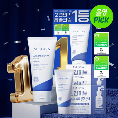 [BTS Jimin Pick] Aestura Atobarrier 365 Cream 80ml (+30ml + Cera-Hyal Ampoule 3ml)