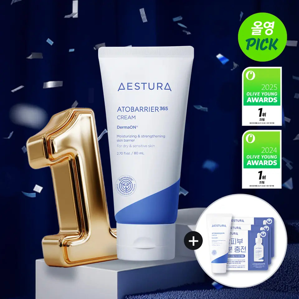 [BTS Jimin Pick] Aestura Atobarrier 365 Cream 80ml (+30ml + Cera-Hyal Ampoule 3ml)