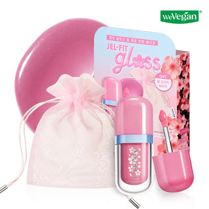 [Ive Wonyoung Pick] Amuse Gel Fit Gloss Tint Spring Cherry Blossom Edition with Gift (+ Organza Pouch)