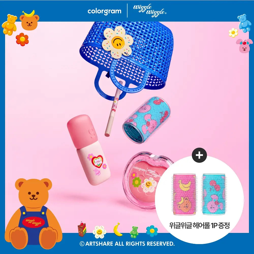 [Wiggle Wiggle Collaboration] Colorgram Nude Blur Tint Wiggle Wiggle Set