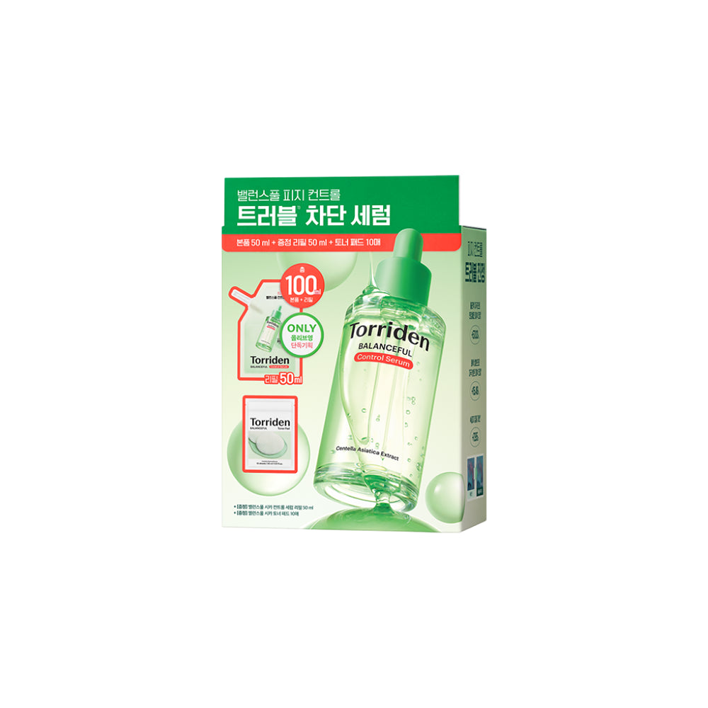 [Cortis Pick] Torriden Balanceful Cica Control Serum 50ml with Gift (+50ml Refill+10 Pads)