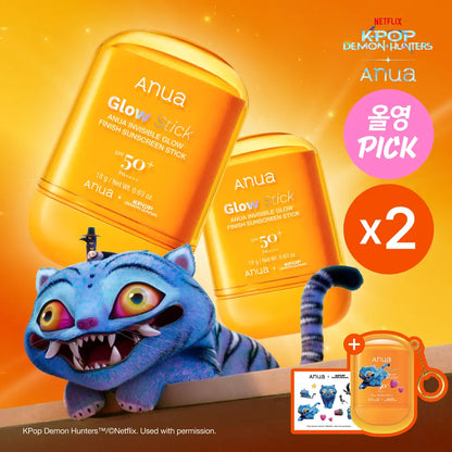 [Kpop Demon Hunters Limited Edition]  Zerocast Daily Glow Finish Sun Stick 18g with Gift (Double Plan)