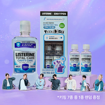 ENHYPEN x Listerine Cavity Care/Total Care Plus 750ml with Gift (+ 100ml*2 +1 Random Keyring )