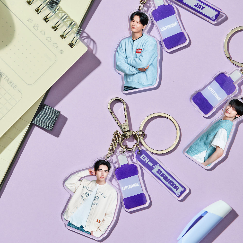 ENHYPEN x Listerine Cavity Care/Total Care Plus 750ml with Gift (+ 100ml*2 +1 Random Keyring )