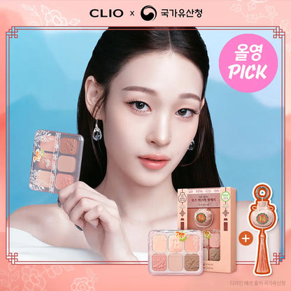 [K-Royal Heritage Edition] Clio Muse Master Palette with Gift (Lucky Pouch Keyring)