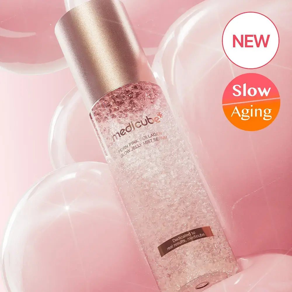 Hyangyodon X Medicube PDRN Pink Collagen Glow Jelly Mist 100ml Double Set with Gift (+Mist Empty Bottle Keychain)