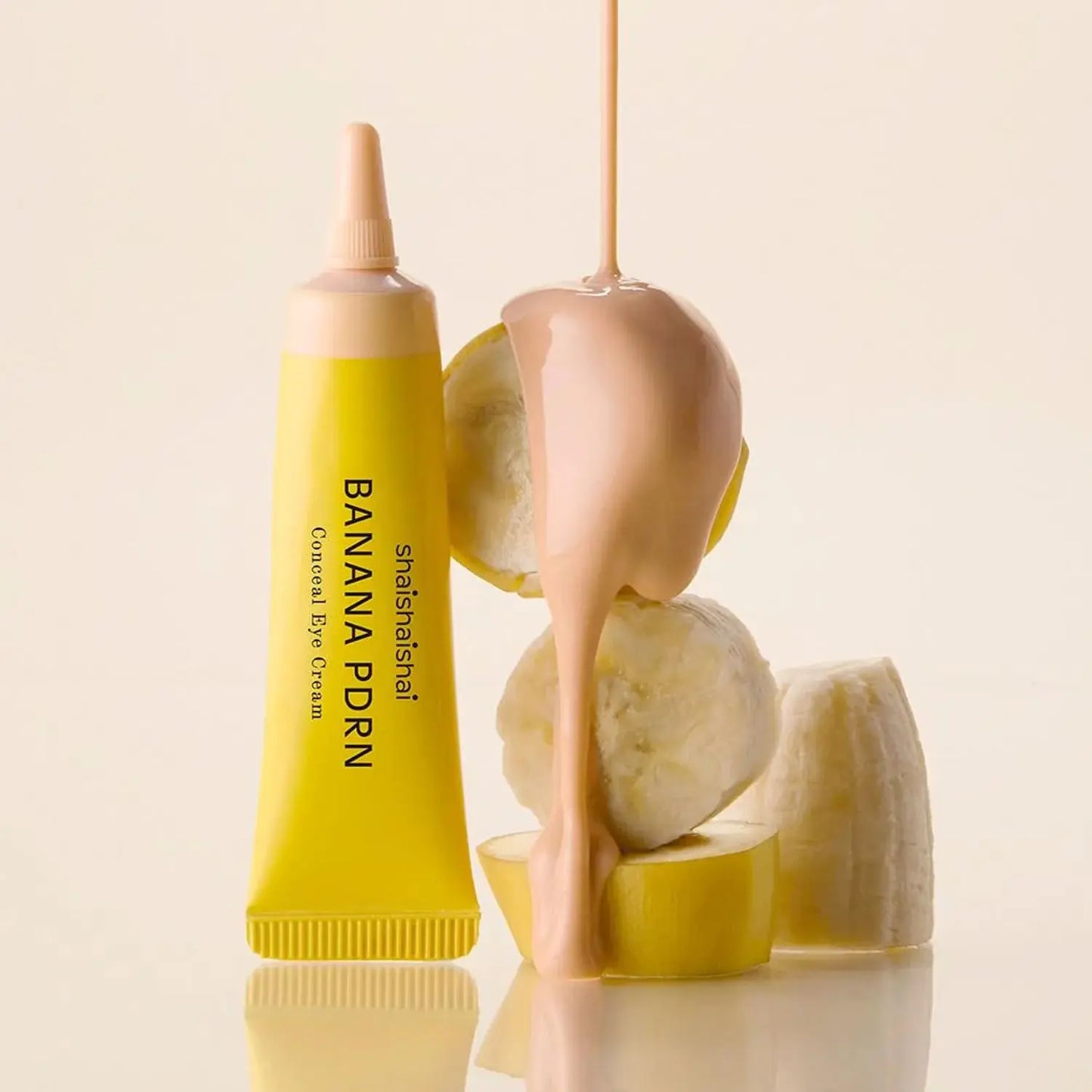 [Limited Edition/Dark Cover] SHAISHAISHAI Banana PDRN Conceal Eye Cream Vanilla 15g with Gift (+ Minions Keycap Keyring)