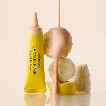 [Limited Edition/Dark Cover] SHAISHAISHAI Banana PDRN Conceal Eye Cream Vanilla 15g with Gift (+ Minions Keycap Keyring)