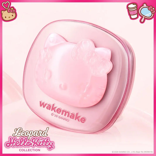 [Leopard Hello Kitty] WAKE MAKE Skin Perfecting Cover Cushion