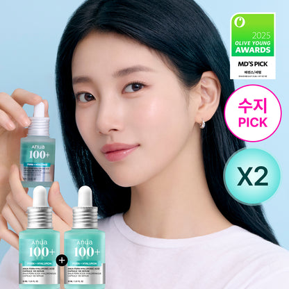 [Sanrio] Anua PDRN Hyaluronic Acid Capsule 100 Serum 30ml Double Set with Gift (+Cinnamoroll Pouch)