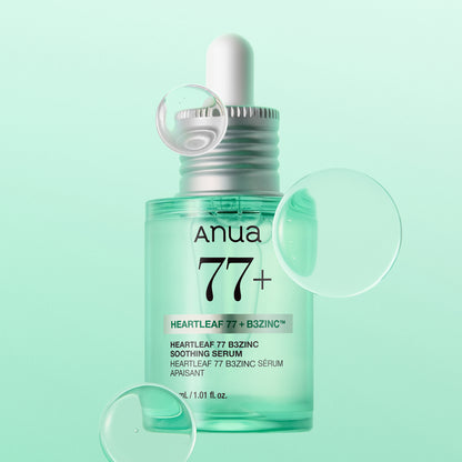 [Sanrio] Anua Houttuynia Cordata 77 B3 Zinc Trouble Serum 30ml Refill Set with Gift (+Pochacco Pouch)