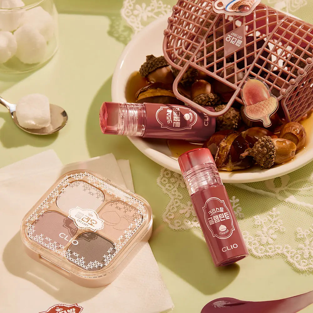 Clio Pungnyeon Dabang Miniature Kit (Pro Eye Palette Cube + Crystal Glam Tint Mini)