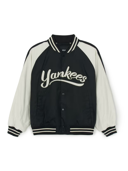 [Karina Pick] 25FW MLB Nylon Blocking Culsive Varsity Jacket Boston Red Sox