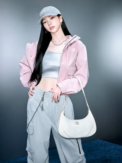 [Aespa Karina Pick] 26SS MLB Basic Vintage Nylon Hobo Bag New York Yankees