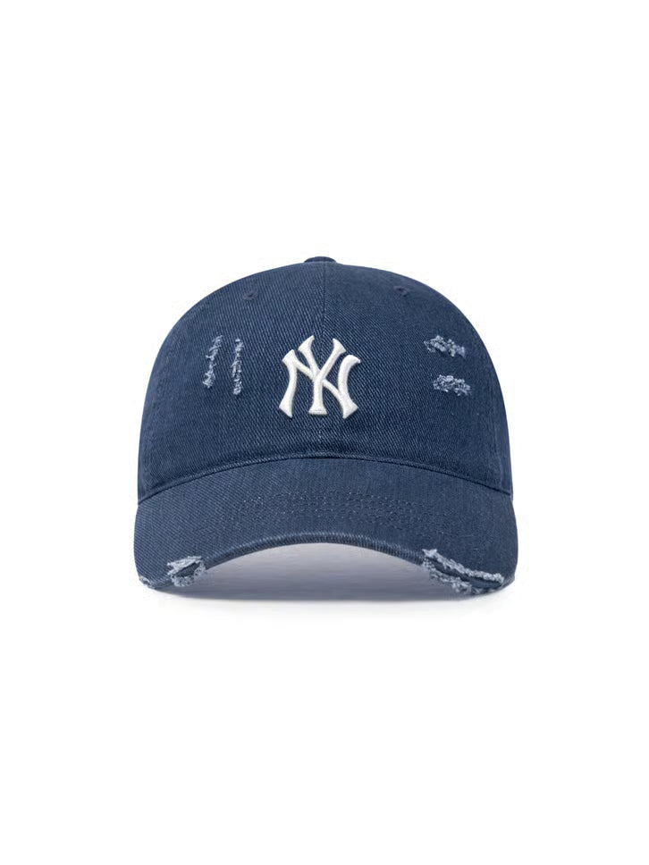 [Aespa Karina Pick] 26SS MLB Damage Washed Unstructured Ball Cap New York Yankees