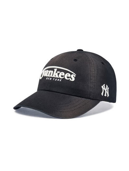 [Aespa Karina & TWS Pick] 26SS MLB Vintage Washed Curve Logo Unstructured Ball Cap New York Yankees