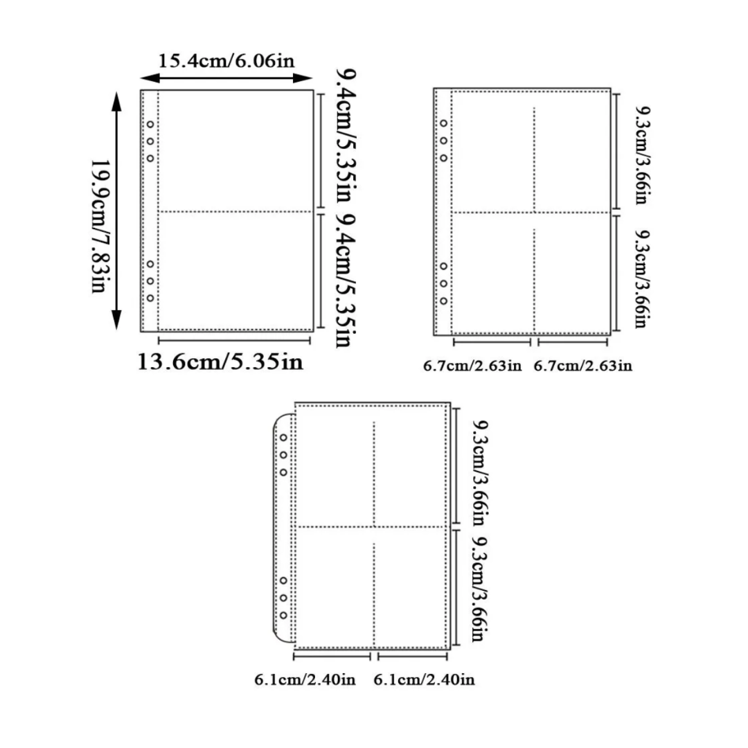 A5 Photocard Binder Sleeve Card Inner Page Album Sheet Collection Book
