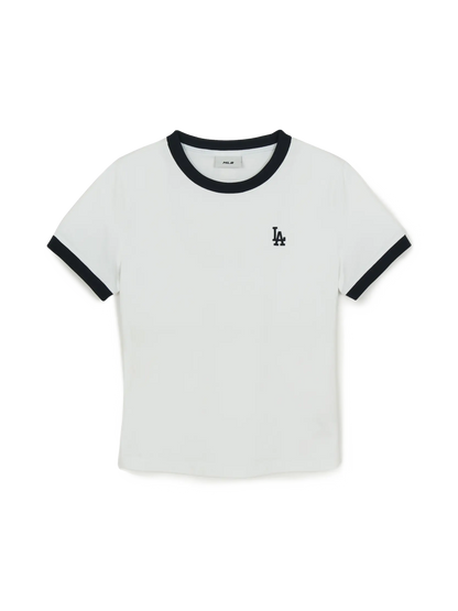 [Aespa Karina Worn] 26 Summer MLB Women's Basic Small Logo Ringer T-shirt
