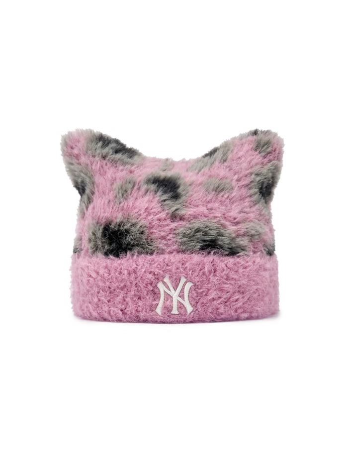 [RESCENE X MLB] 26FW Leopard Meow Beanie