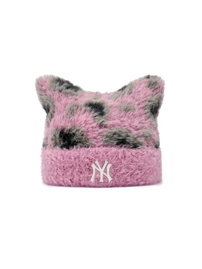 [RESCENE X MLB] 26FW Leopard Meow Beanie
