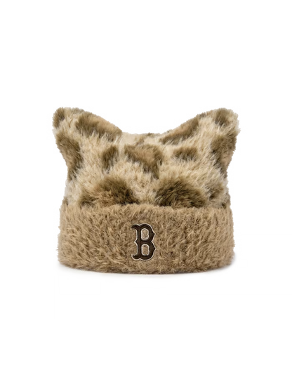 [RESCENE X MLB] 26FW Leopard Meow Beanie