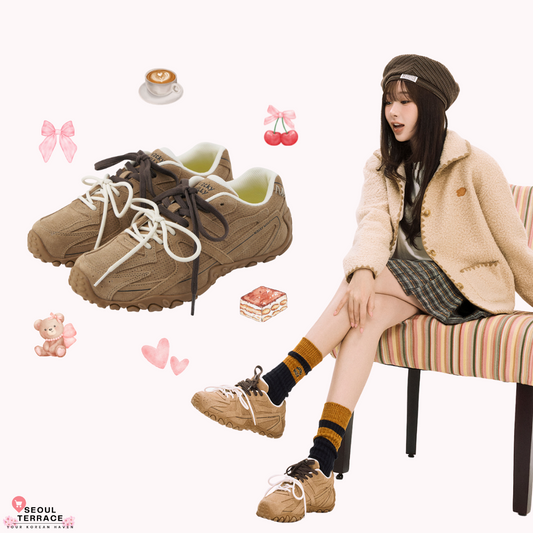 [AESPA Giselle’s Pick] WACKY WILLY Kite Sneakers (Camel)