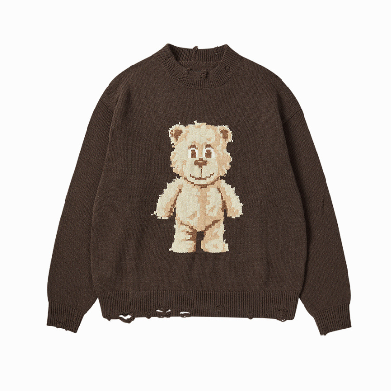 AHOF X ADLV Distressed Bear Wool Knit