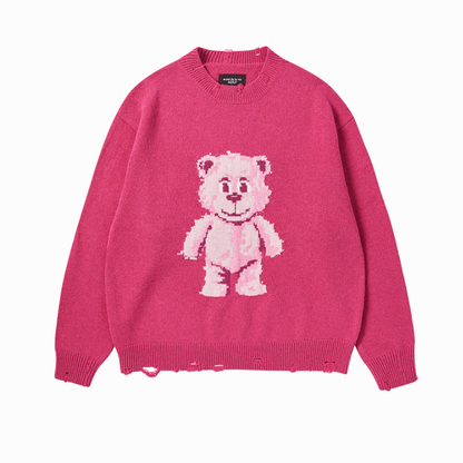 AHOF X ADLV Distressed Bear Wool Knit