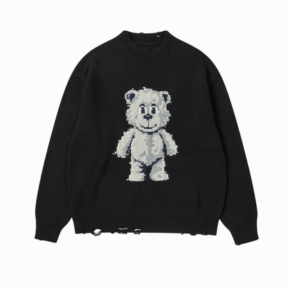 AHOF X ADLV Distressed Bear Wool Knit