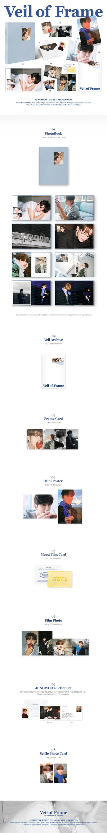 NCT JUNGWOO THE 1ST PHOTOBOOK [Veil of Frame]