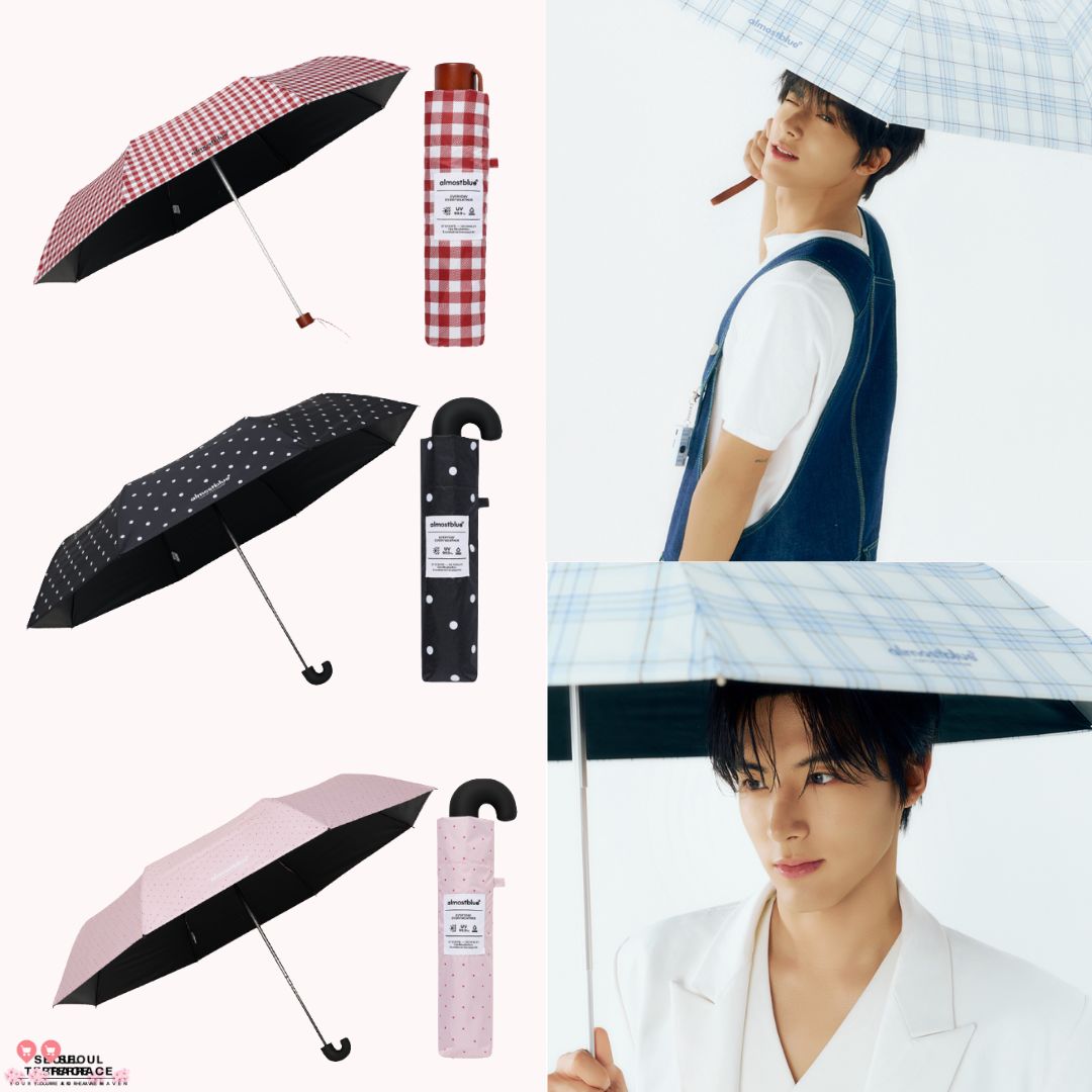 ALMOST BLUE [THE BOYZ Eric] CHECK / DOT UMBRELLA & PARASOL