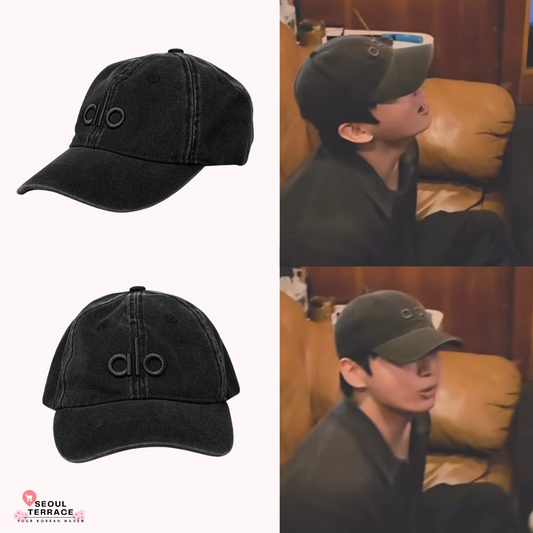 ALO - Washed Off-Duty Cap in Vintage Black [Worn by Jungkook]