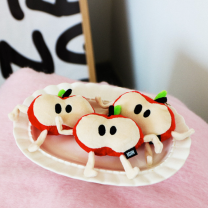 BTS JIN - IGIN Apple Doll Keychain 3-piece SET (Red + Half + Black)