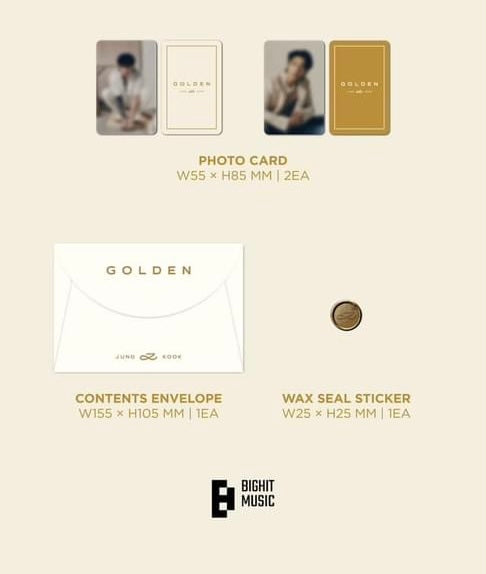 BTS Jungkook Album - 'GOLDEN' Colored Vinyl LP