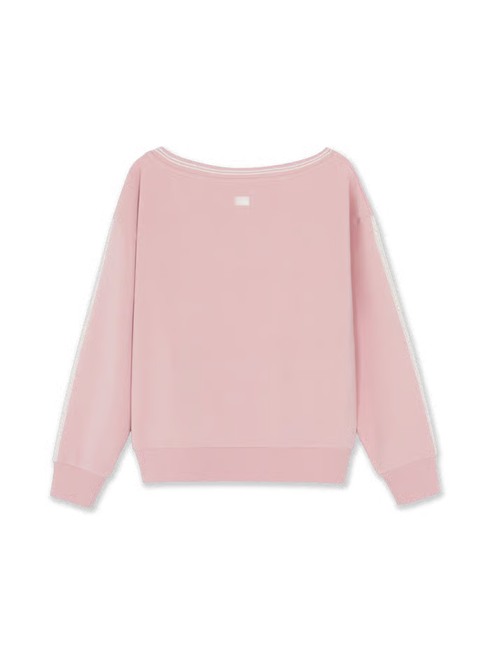 [RESCENE X MLB] 26FW Women's Varsity Lace Tape Off-Shoulder Sweatshirt