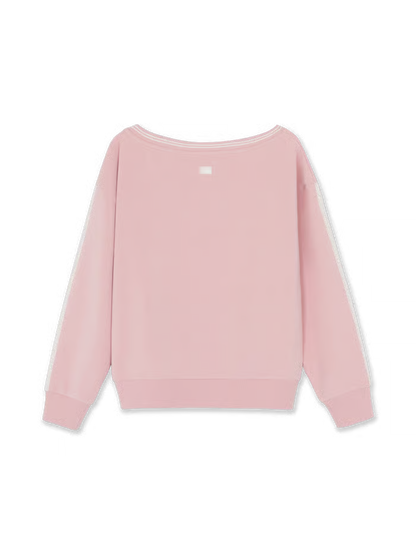 [RESCENE X MLB] 26FW Women's Varsity Lace Tape Off-Shoulder Sweatshirt