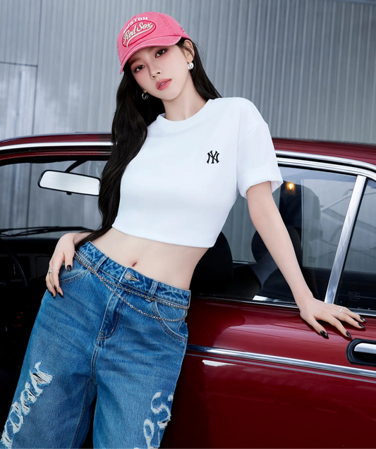[Aespa Karina Pick] MLB Basic Heavyweight Overfit Short Sleeve T-Shirt
