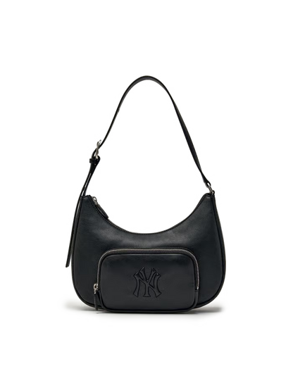 [Ive Gaeul Worn] MLB Basic Vintage Logo Hobo Bag New York Yankees