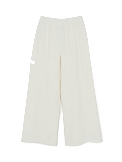 MLB Women's Basic Cutout Washed Wide Pants New York Yankees