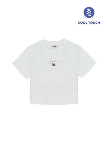 [Aespa Karina Worn] 26 Summer MLB Women's Sheriff Logo Point Comfortable Crop Short Sleeve T-Shirt