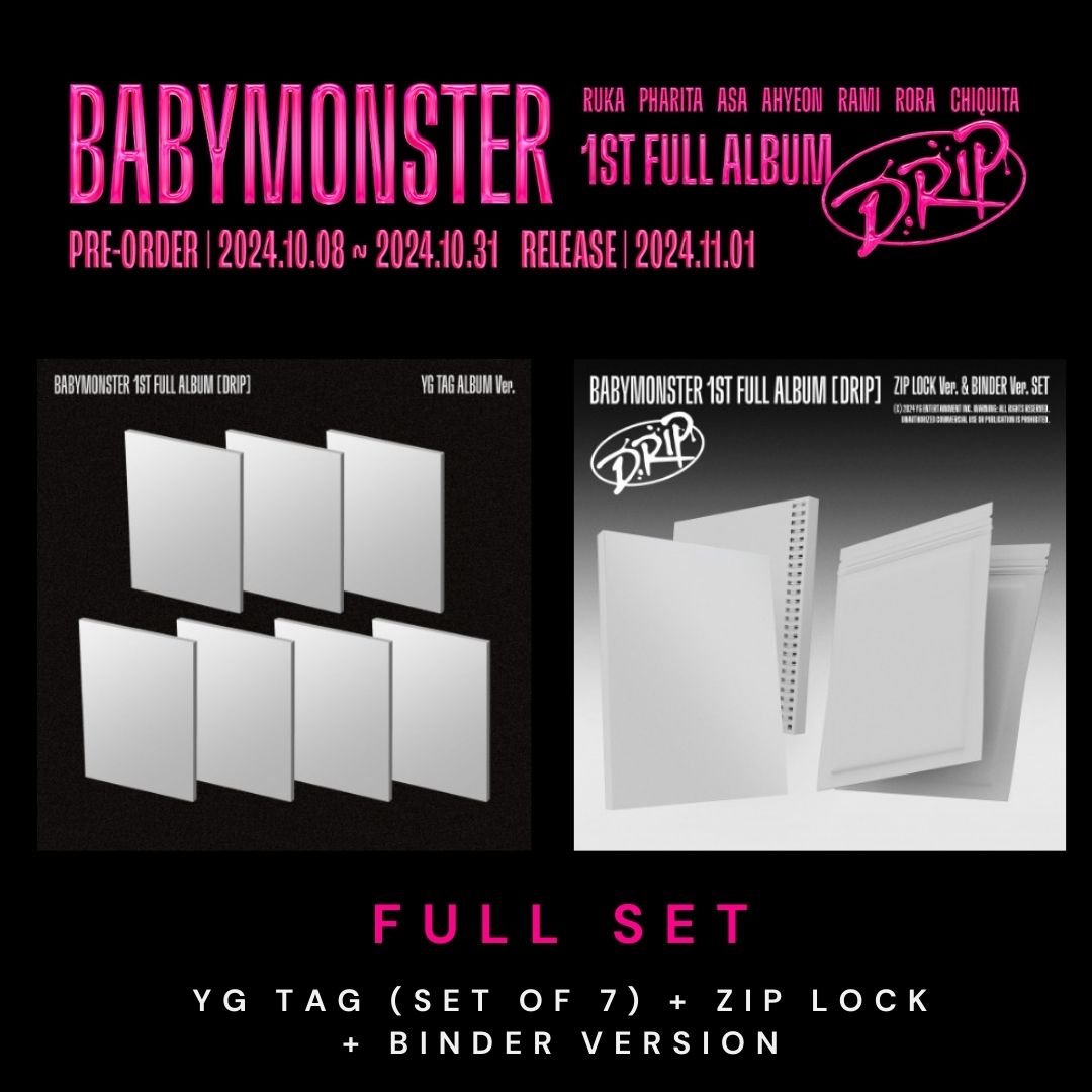 BABY MONSTER - 'DRIP' 1st FULL Album (with YG Select Pre-order gift)