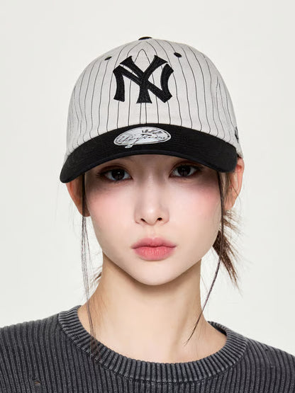[Karina Pick] 25FW MLB Signature Stripe Unstructured Ball Cap