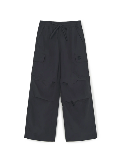 [Aespa karina Worn] 26 Summer MLB Women's Gorpcore Glossy High-Waisted Cargo Wide Flare Pants