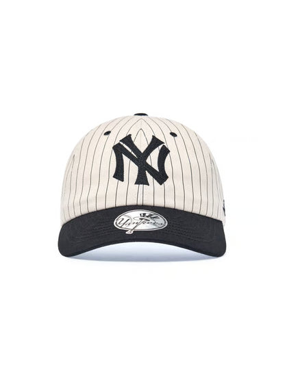 [Karina Pick] 25FW MLB Signature Stripe Unstructured Ball Cap