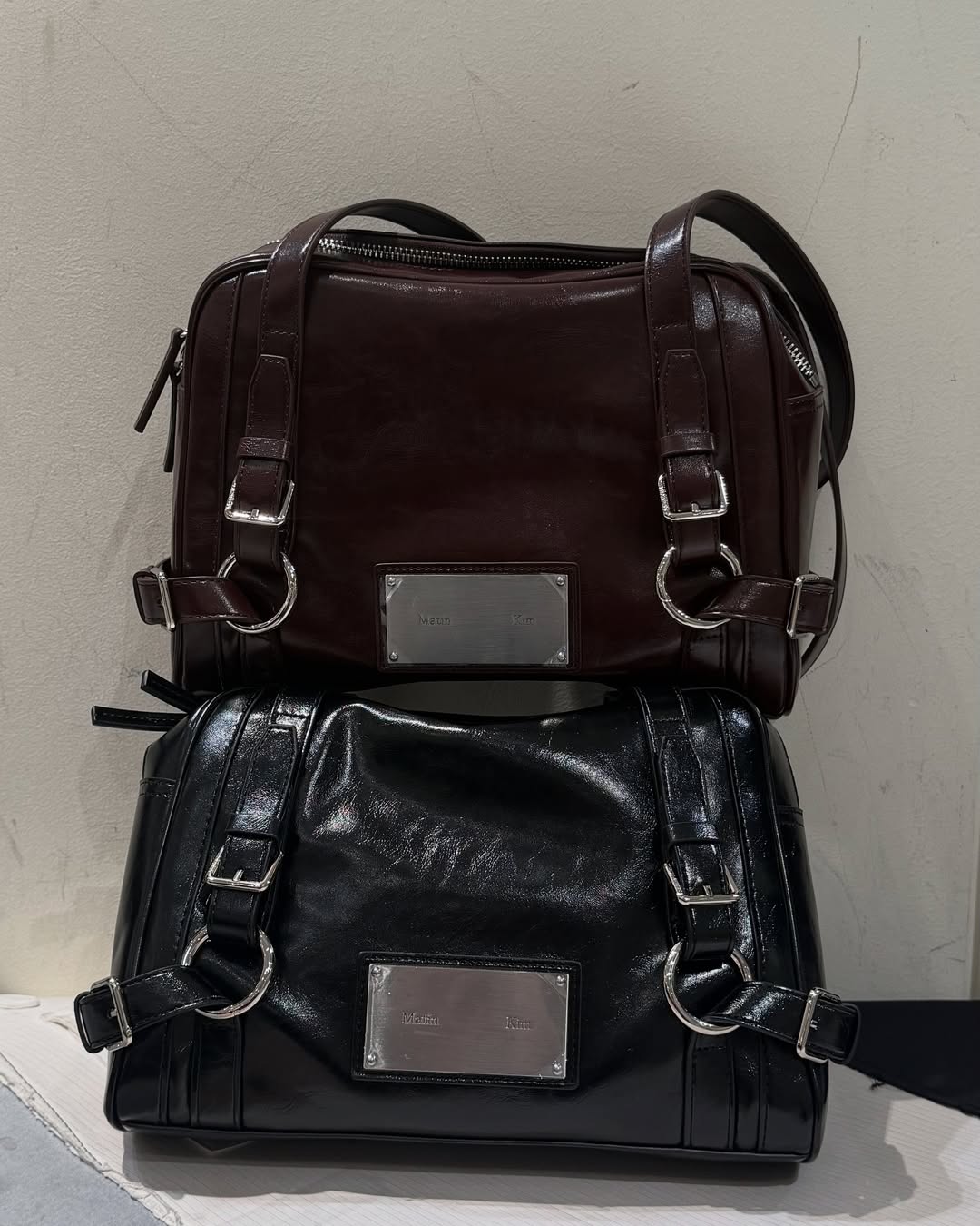 Matin Kim Biker Detail Square Shoulder Bag