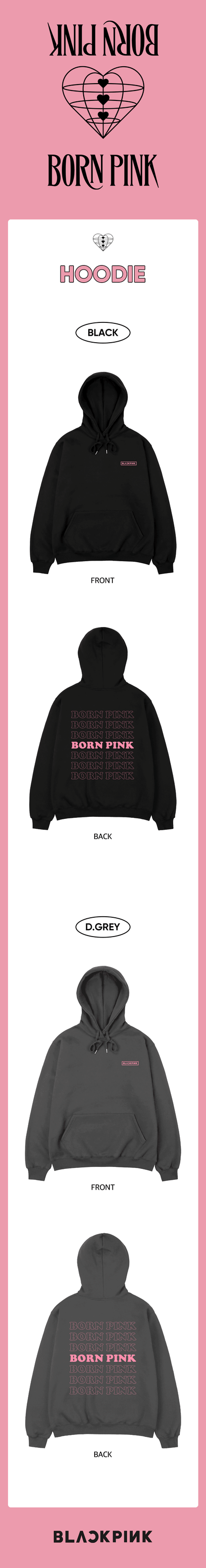 BLACKPINK [BPTOUR] BLACKPINK TOUR HOODIE BLACK (GREY SOLD OUT)
