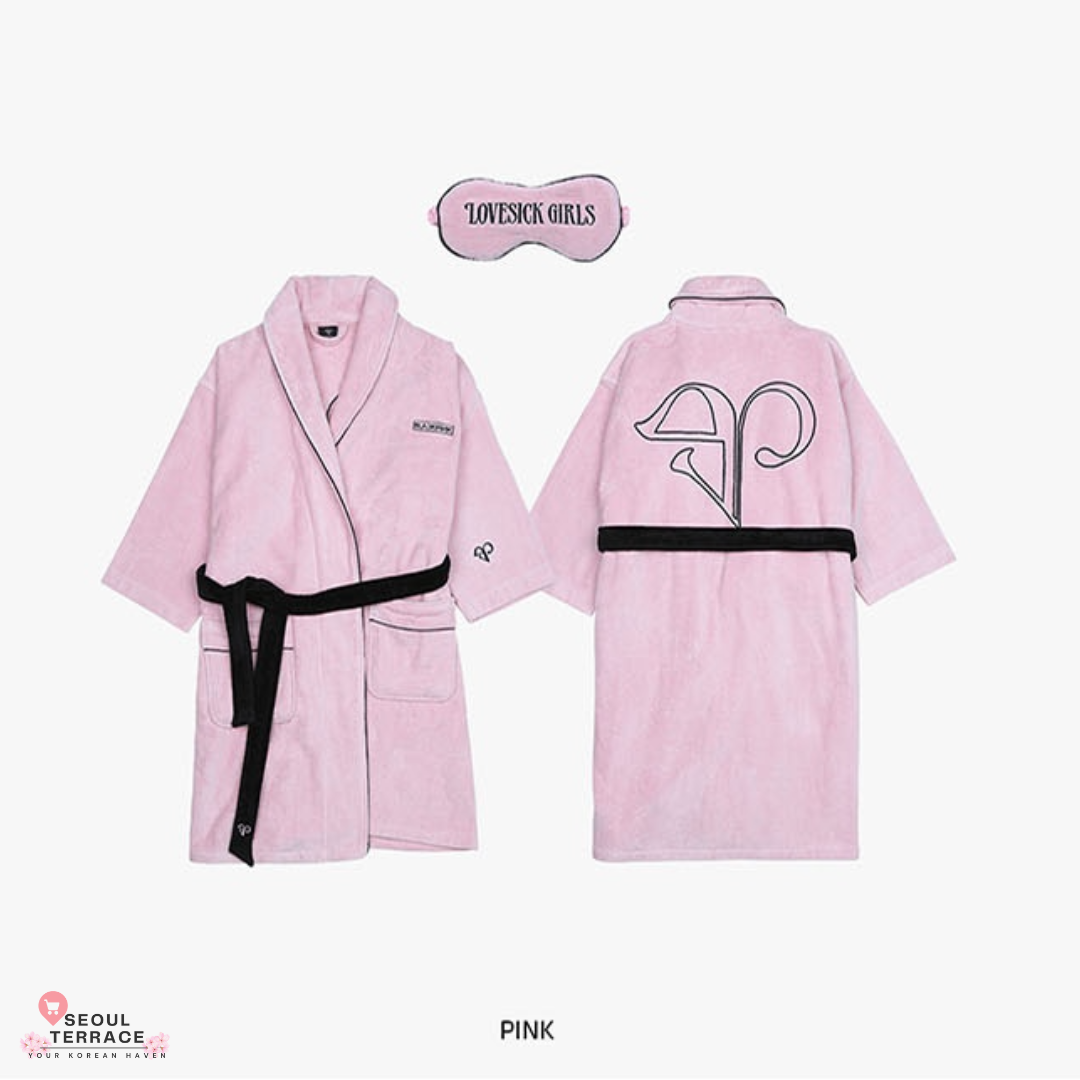 BLACKPINK [THEALBUM] ROBE & SLEEPING MASK SET (PINK/BLACK)