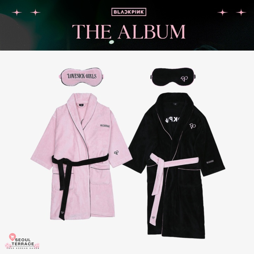 BLACKPINK [THEALBUM] ROBE & SLEEPING MASK SET (PINK/BLACK)